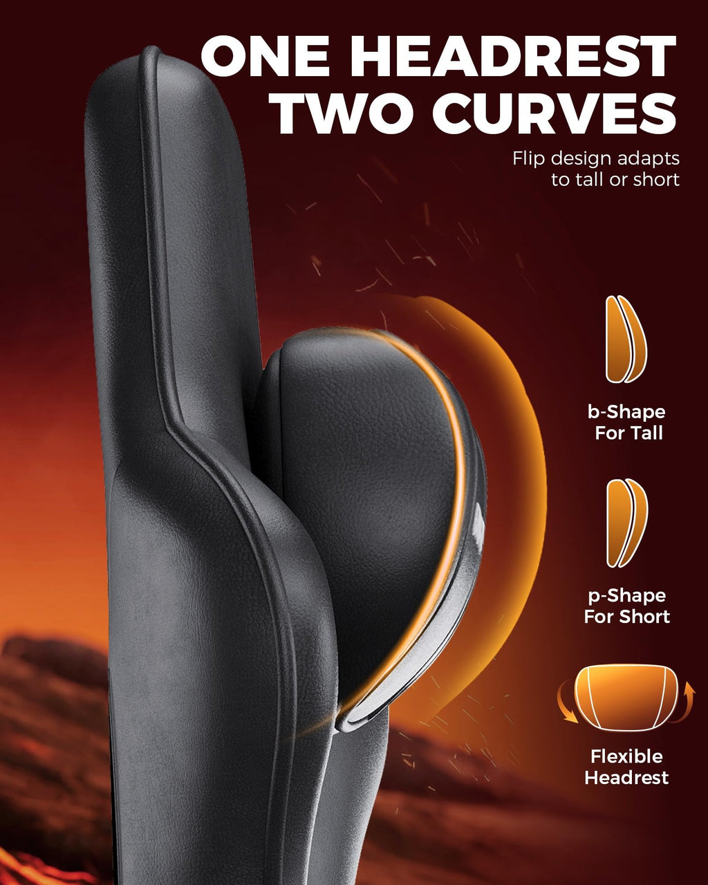 Big and Tall Gaming Chair with Footrest, Ergonomic Office Desk Chair with 4.4in Thick Cushion and Wide Wingless Seat, Comfortable Leather Computer Chair, Predator Series, Black with Trim