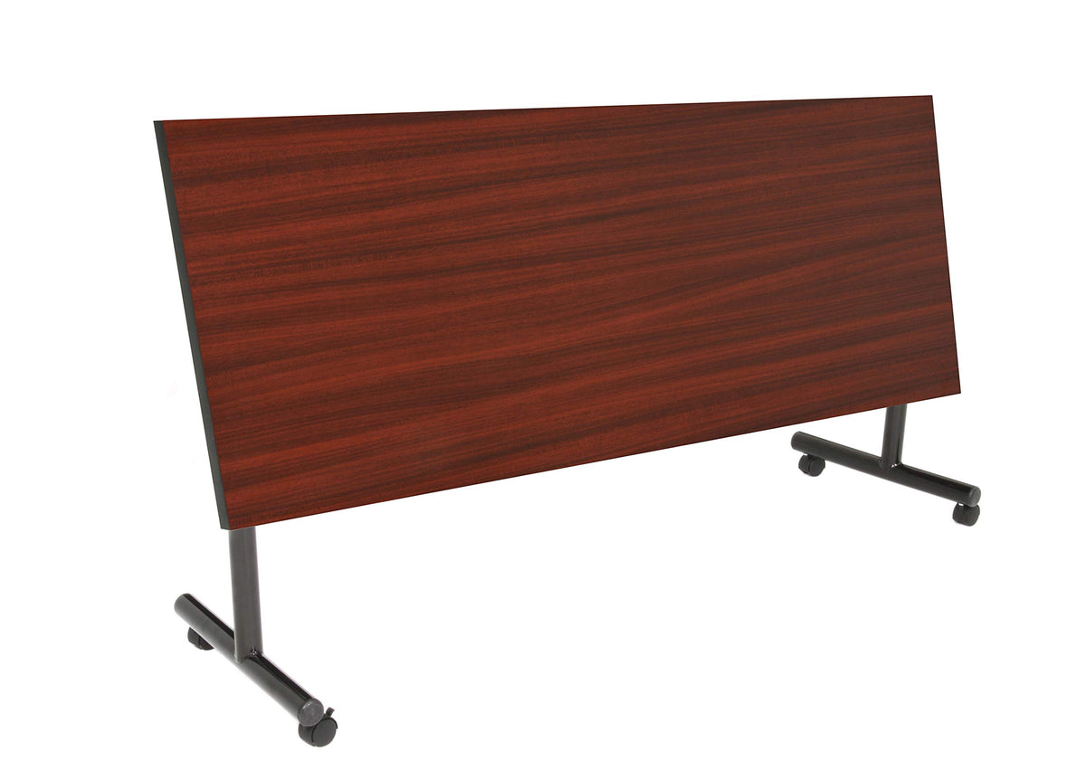 Kobe 72 x 24 in. Flip-Top Training Nesting Table with Modesty Panel- Mahogany