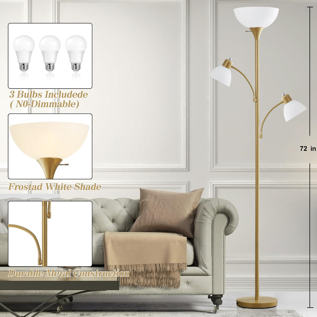 Floor Lamps for Living Room, 72" Tall Standing Lamps, Torchiere Lamp