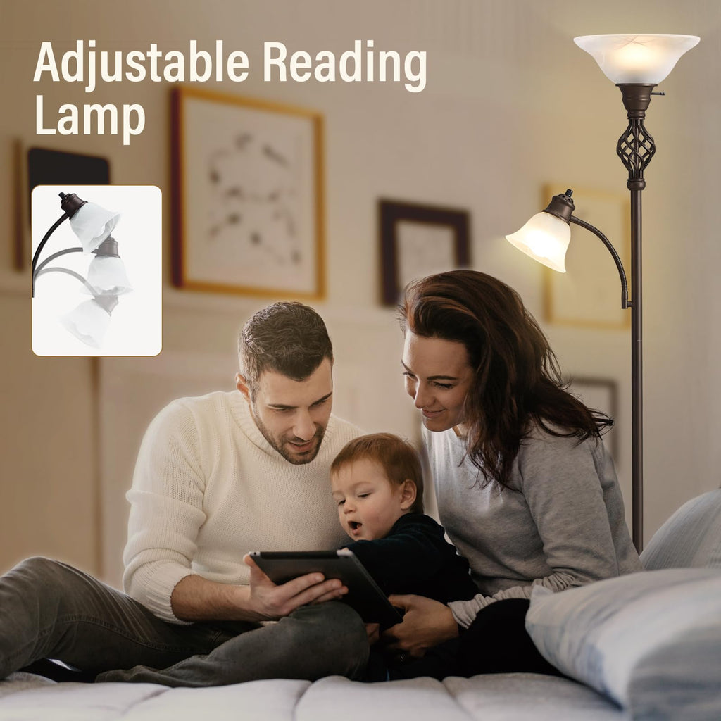Torchiere Floor Lamp for Living Room, LED Standing Reading Light