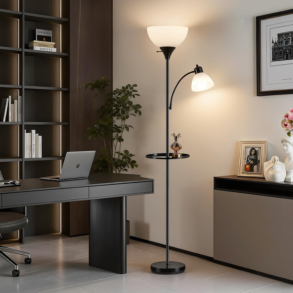 72" Floor Lamp with Table, Adjustable Reading Lights,Torchiere Floor Lamps