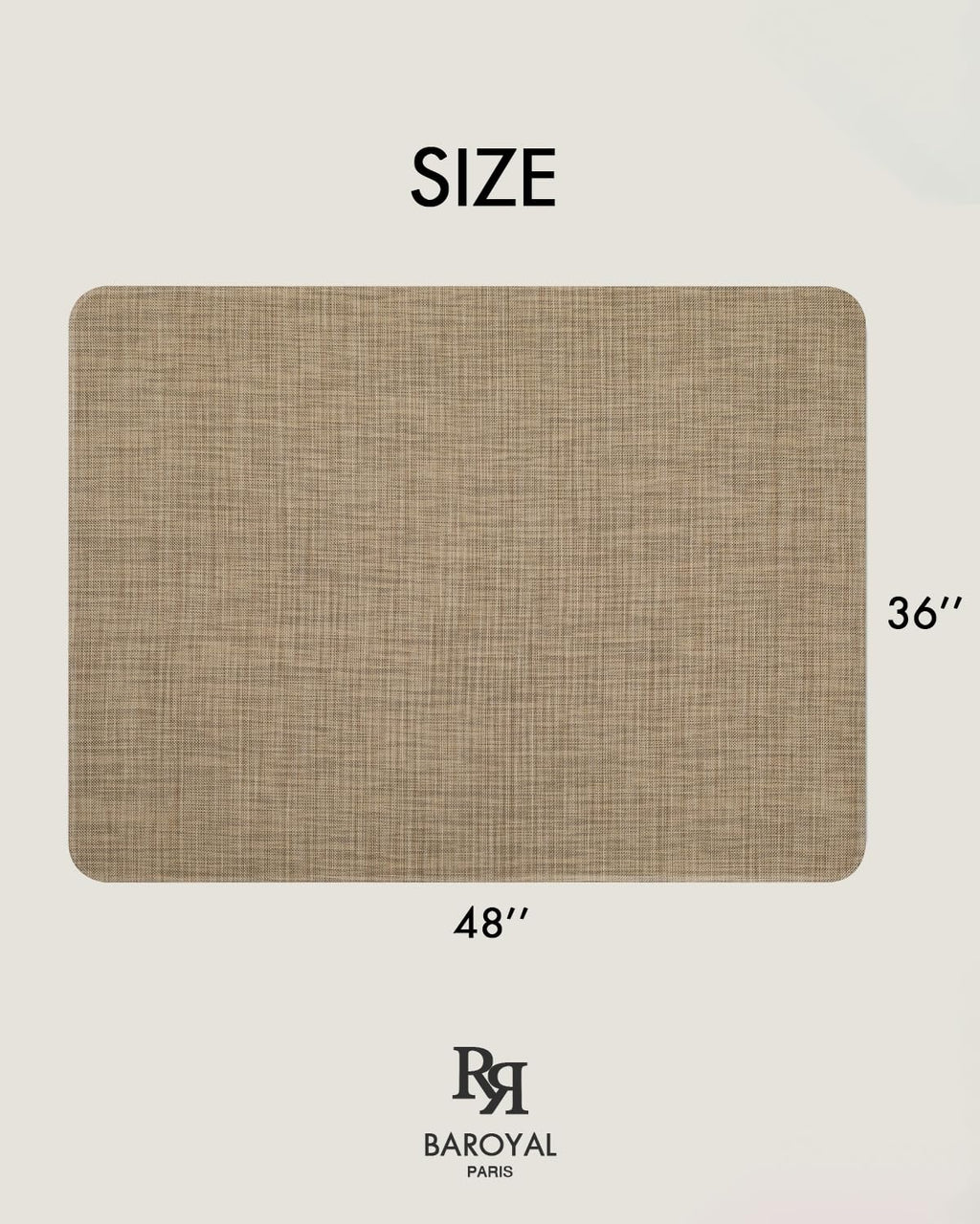 Office Chair Mat for Hardwood Floor Under Desk Computer Rolling Chair Mat for Wood/Tile Floor Non-Slip Heavy Duty Desk Rug PVC Plastic Hard Floor Protector 36" x 48"(Linen)