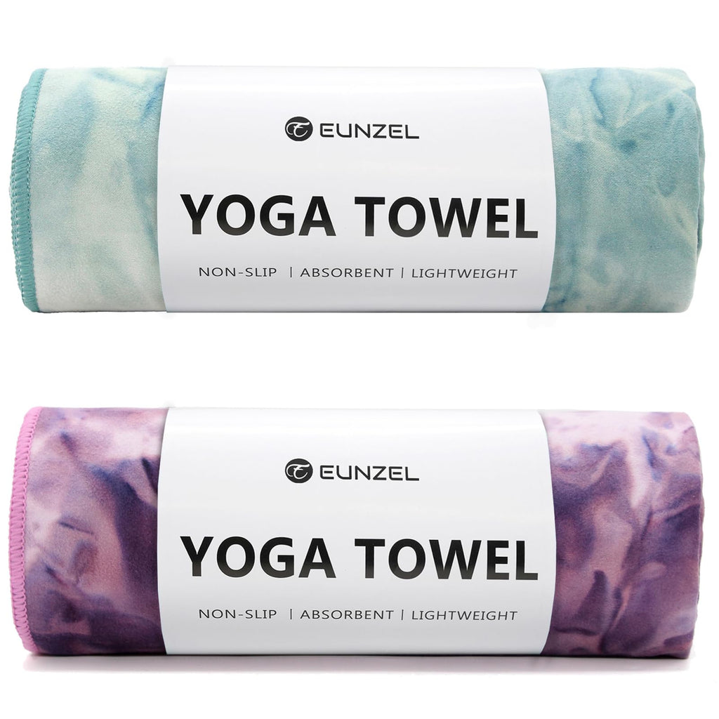 2 Pack Hot Yoga Mat Towel, Ultra-Absorbent Microfiber 72" x 26.5"