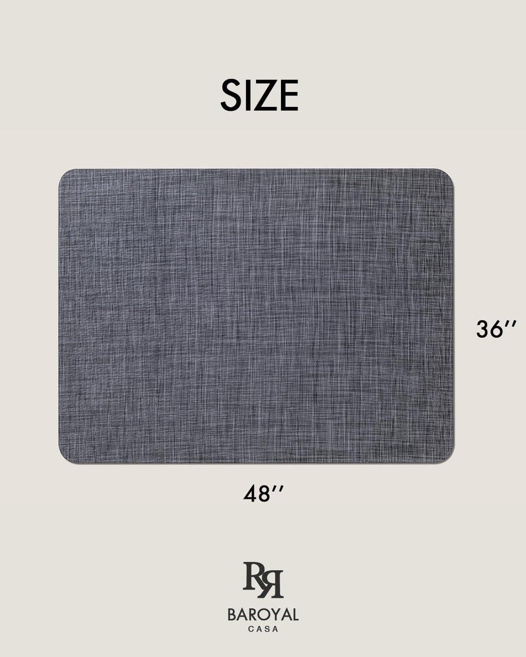 Office Chair Mat for Hardwood Floor Under Desk Computer Rolling Chair Mat for Wood/Tile Floor Non-Slip Heavy Duty Desk Rug PVC Plastic Hard Floor Protector 36" x 48" (Cool Grey)