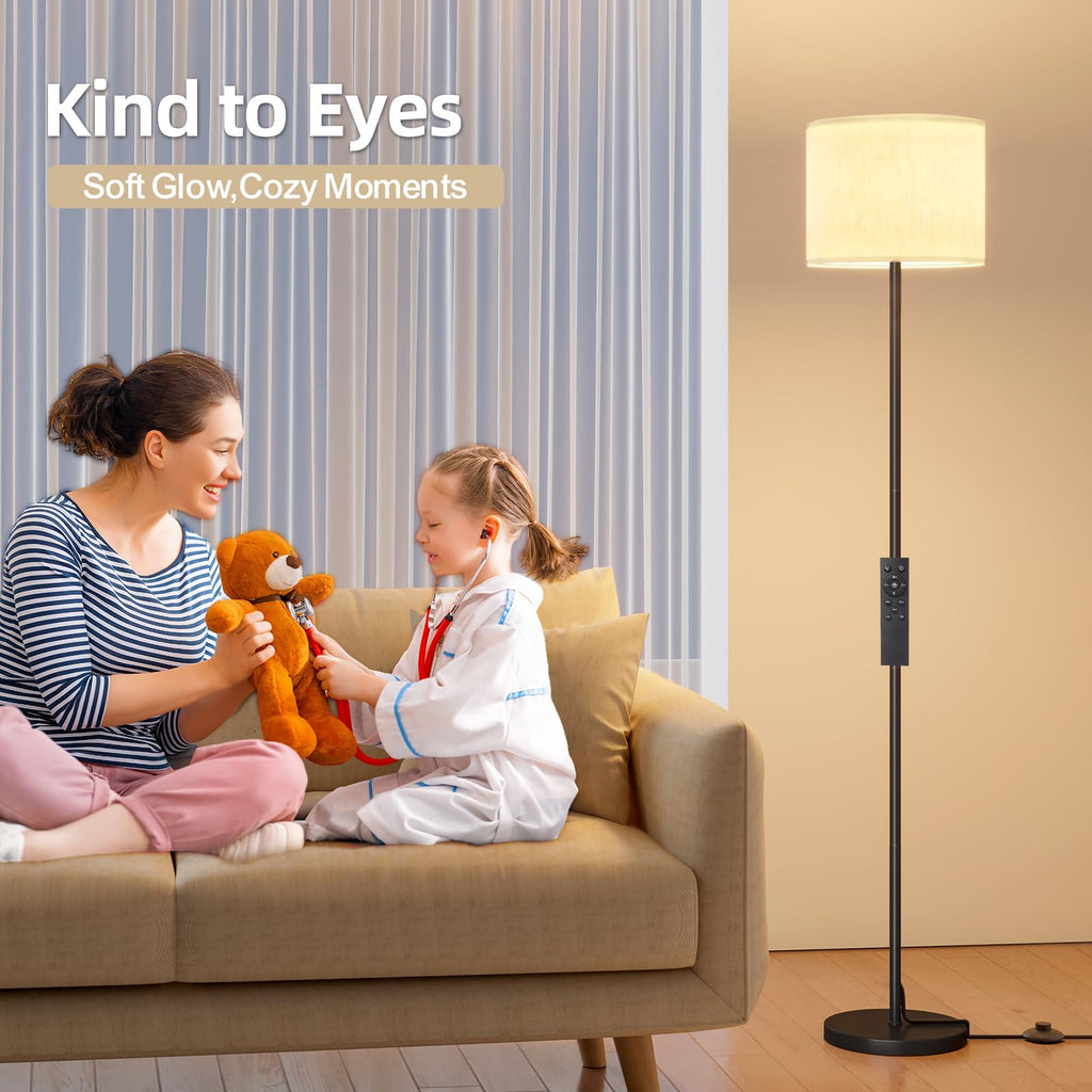 Dimmable Floor Lamps for LivingRoom with 12W LED Bulb,Foot Switch