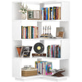Corner Book Shelf - 5-Shelf L Shaped Corner Bookshelf with Baffle