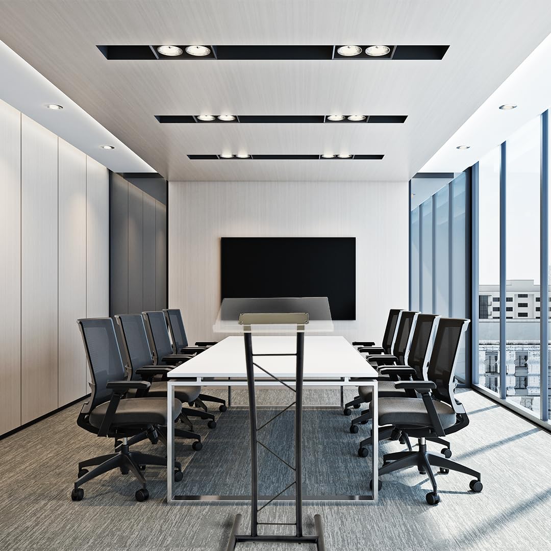 Curved Metal Lectern with Acrylic Top, Stainless Steel Lectern Body and Clear Acrylic Top - Striking and Elegant for All Spaces