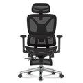 FitStand Big and Tall Ergonomic Office Chair Swivel Computer Chairs Desk Chair with 2D Dynamic Lumbar Support/Footrest/3D Headrest/Heavy Duty Metal Base, Mesh Seat Cushion, ErgoChair Ultra, Black
