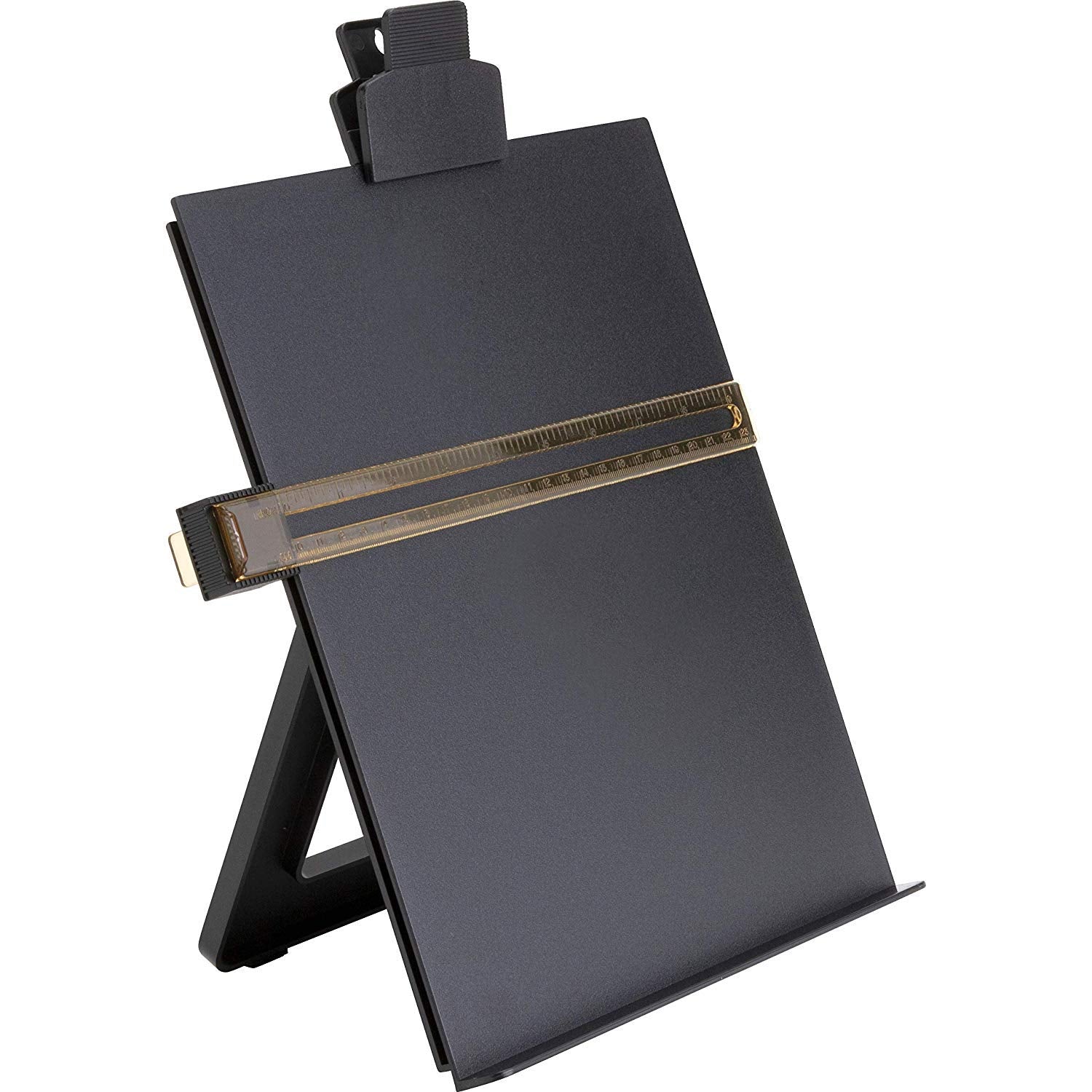 Business Source Easel Document Holders, Adjustable, 10-3/8 x 2-1/4 x 12-1/2 Inches, Black