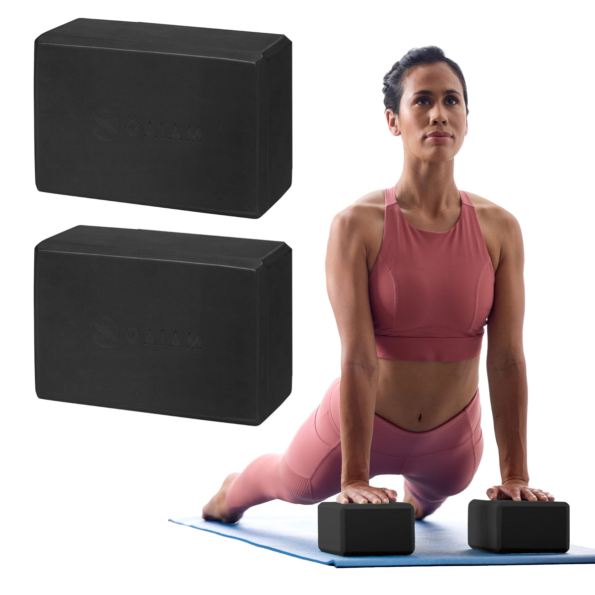 Yoga Block - Supportive Latex-Free Eva Foam - Soft Non-Slip Surface with Beveled Edges for Yoga, Pilates, Meditation - Yoga Accessories for Stability, Balance, Deepen Stretches