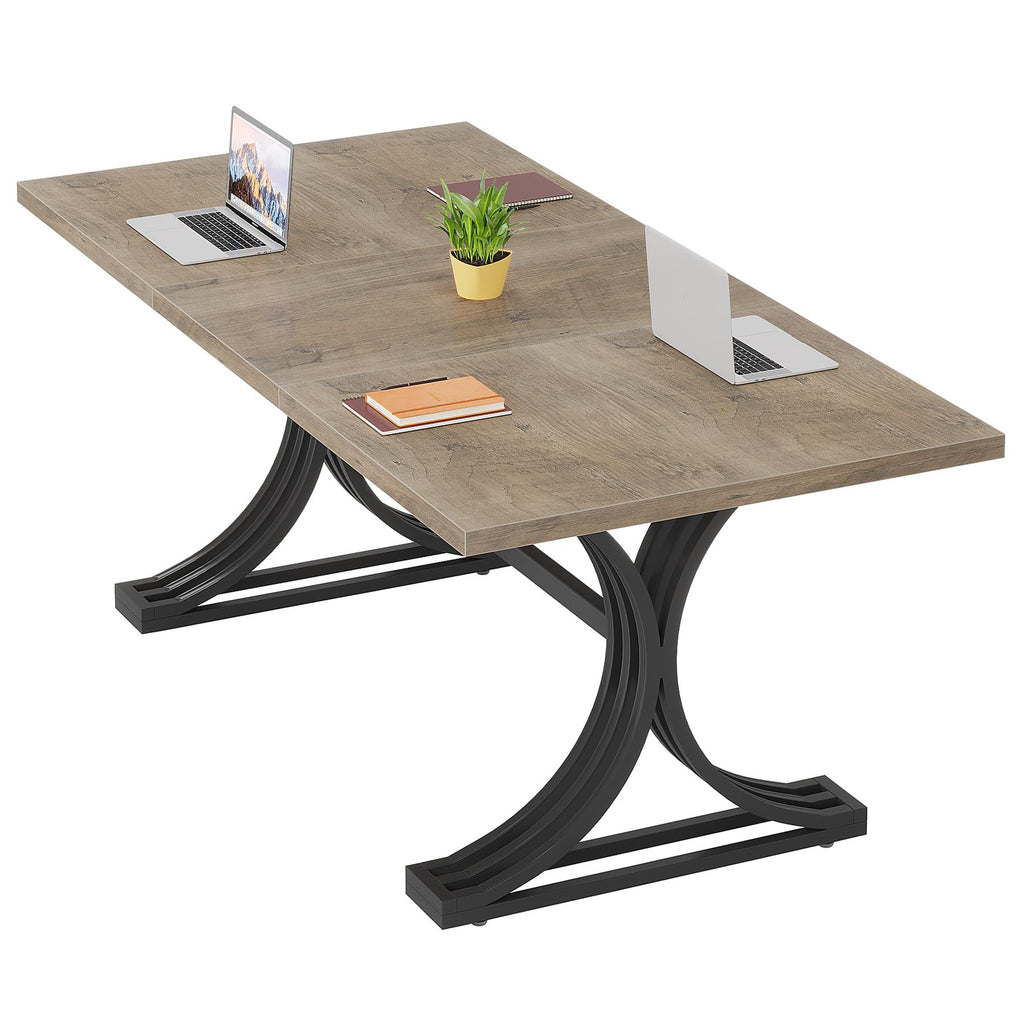5FT Small Conference Table for 4 to 6, Modern Meeting Table with Strong Metal Frame for Office Meeting Conference Room