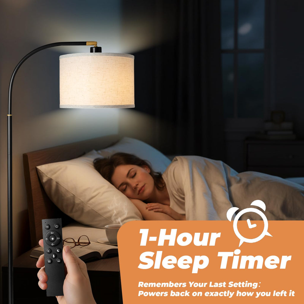 Arc Floor Lamps Modern Standing Remote Floor Lamp for Living Room