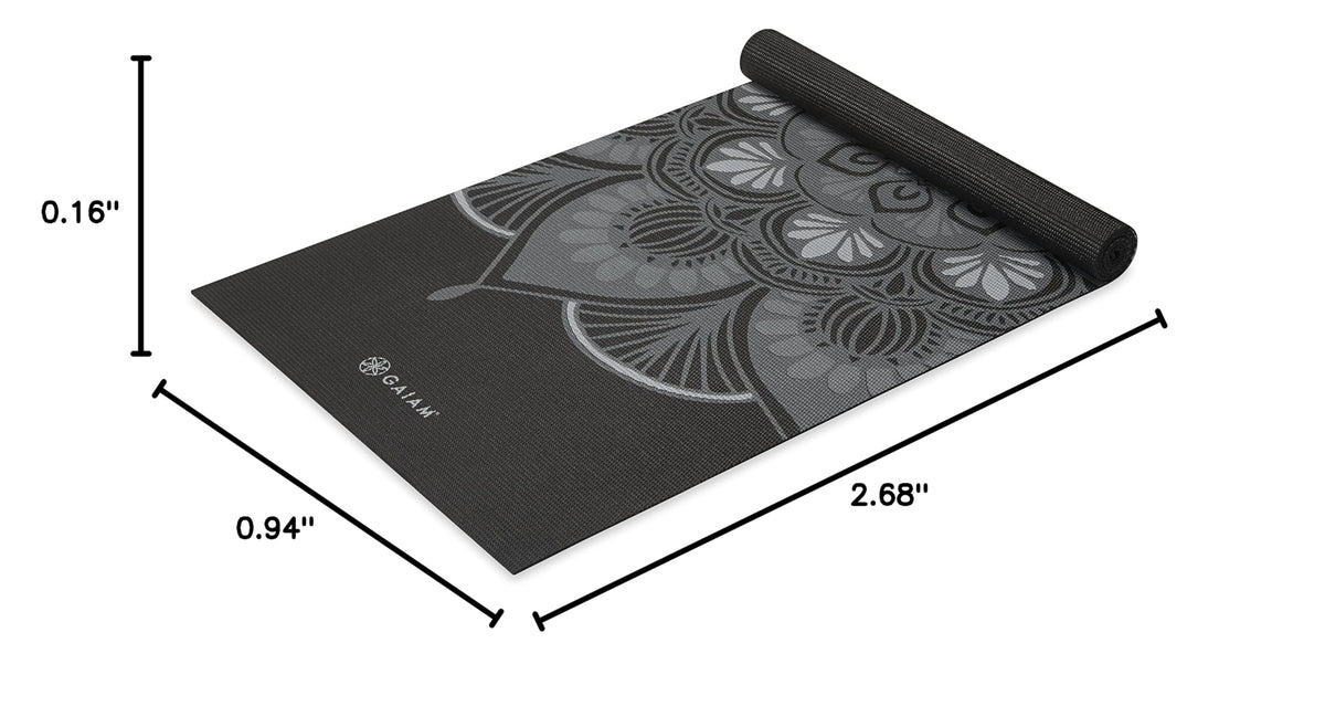 Yoga Mat Classic Print, 4mm Non-Slip Mat (Mystic Ink)