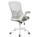 Office Chair Ergonomic Chair with Flip up Armrests, Thickened Seat Computer Chair with Breathable Mesh Back Home Office Computer Chairs for Long Hours Mesh Office Chair(Grey)
