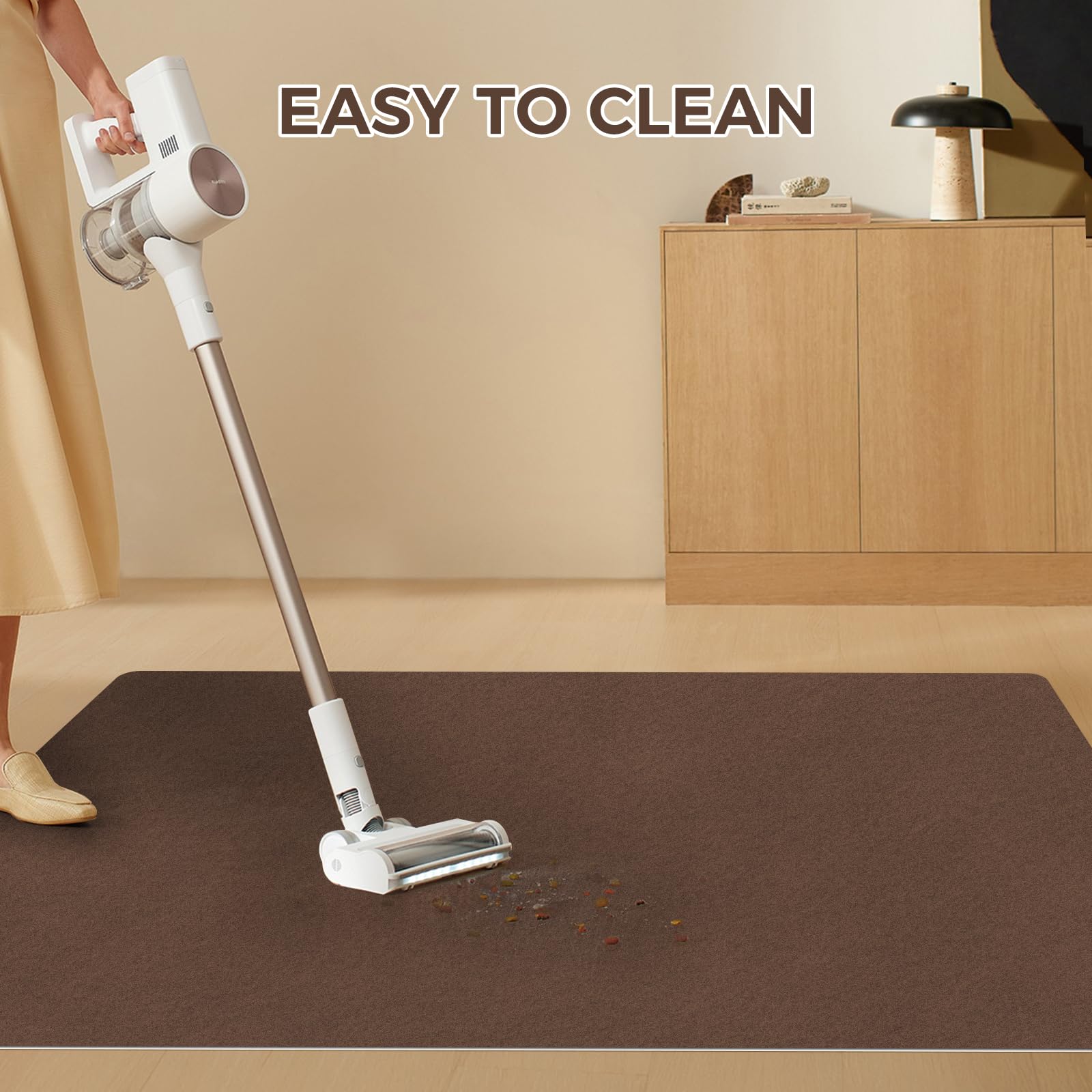 Office Chair Mat,Hard Floor Chair Mat Suitable for Hardwood and Tile Floors,Large Non-Slip Floor Protection Mat,Does Not Pill,Coffee(36"x48")