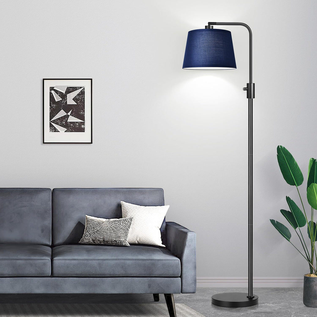 Floor Lamp, 1000 Lumens LED Edison Bulb Included, Modern Arc Standing Tall Floor Lamp for Living Room Bedroom Office Dining Room - Blue