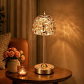 Cordless Glass Table Lamp, 5200mAh Small Rechargeable Touch Lamp