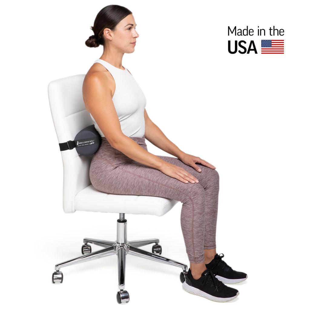 The Original McKenzie Lumbar Roll – USA-Made Low Back Lumbar Support for Office Chair & Car Seat Back Support Cushion. The Preferred Lumbar Pillow by Physical Therapists - Standard Density