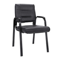 Office Guest Chair Bonded Leather Executive Side Chair Reception Chair with Solid Metal Frame Home Office Furniture
