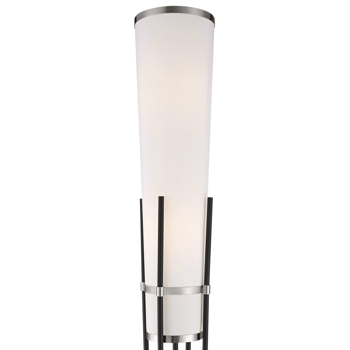 Flute 64" Tall Black and White 2-Light Modern Floor Lamp