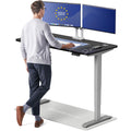 Standing Desk 54x28 — Made in Europe, Ergonomic Sit Stand Home Office Desk, Electric Height Adjustable, Dual Motor, USB & USB-C Chargiing, Wobble-Free, Touchscreen, 3 Memory Presets