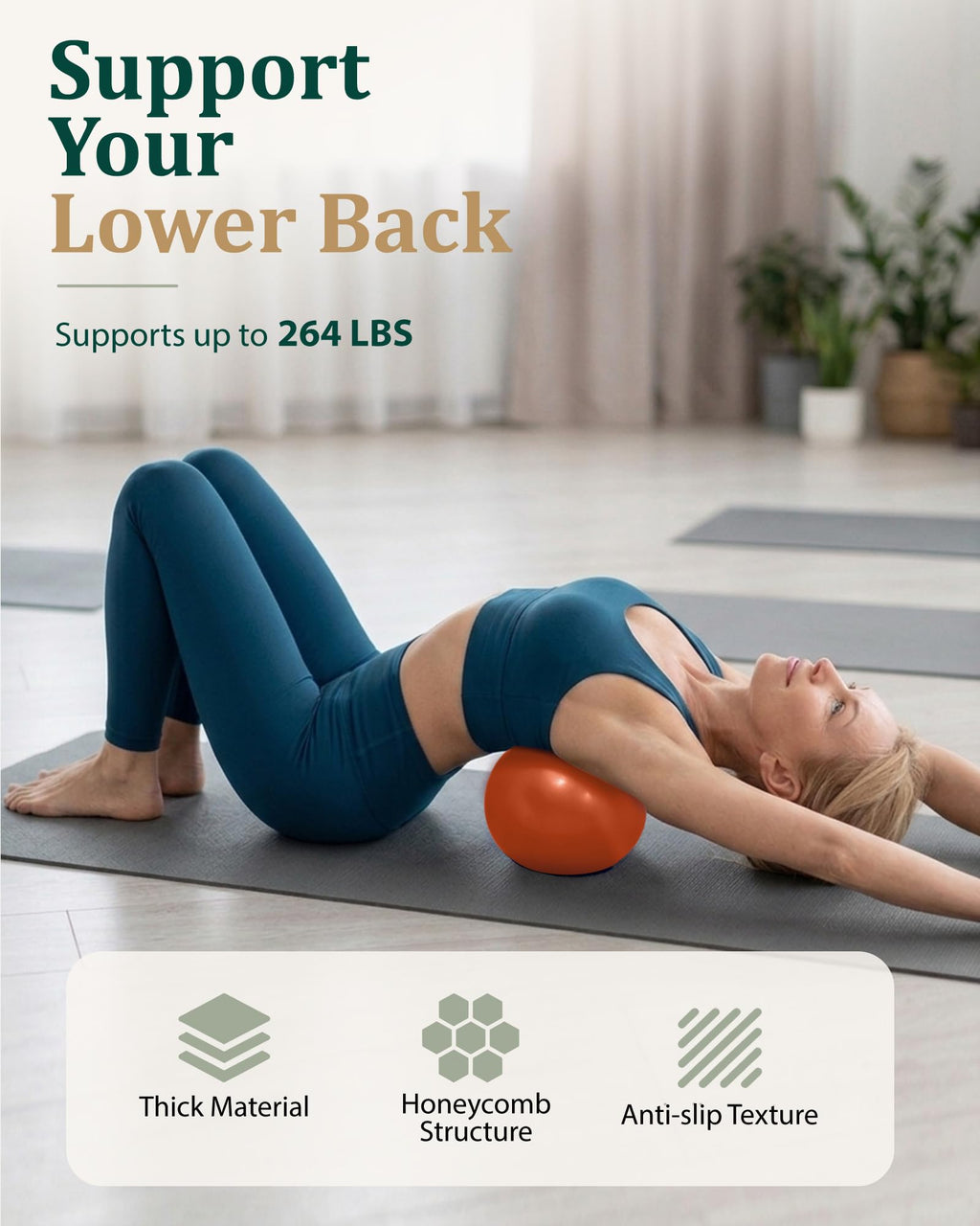 9 Inch Pilates Ball with Inflation Straw, Small Exercise Yoga Ball