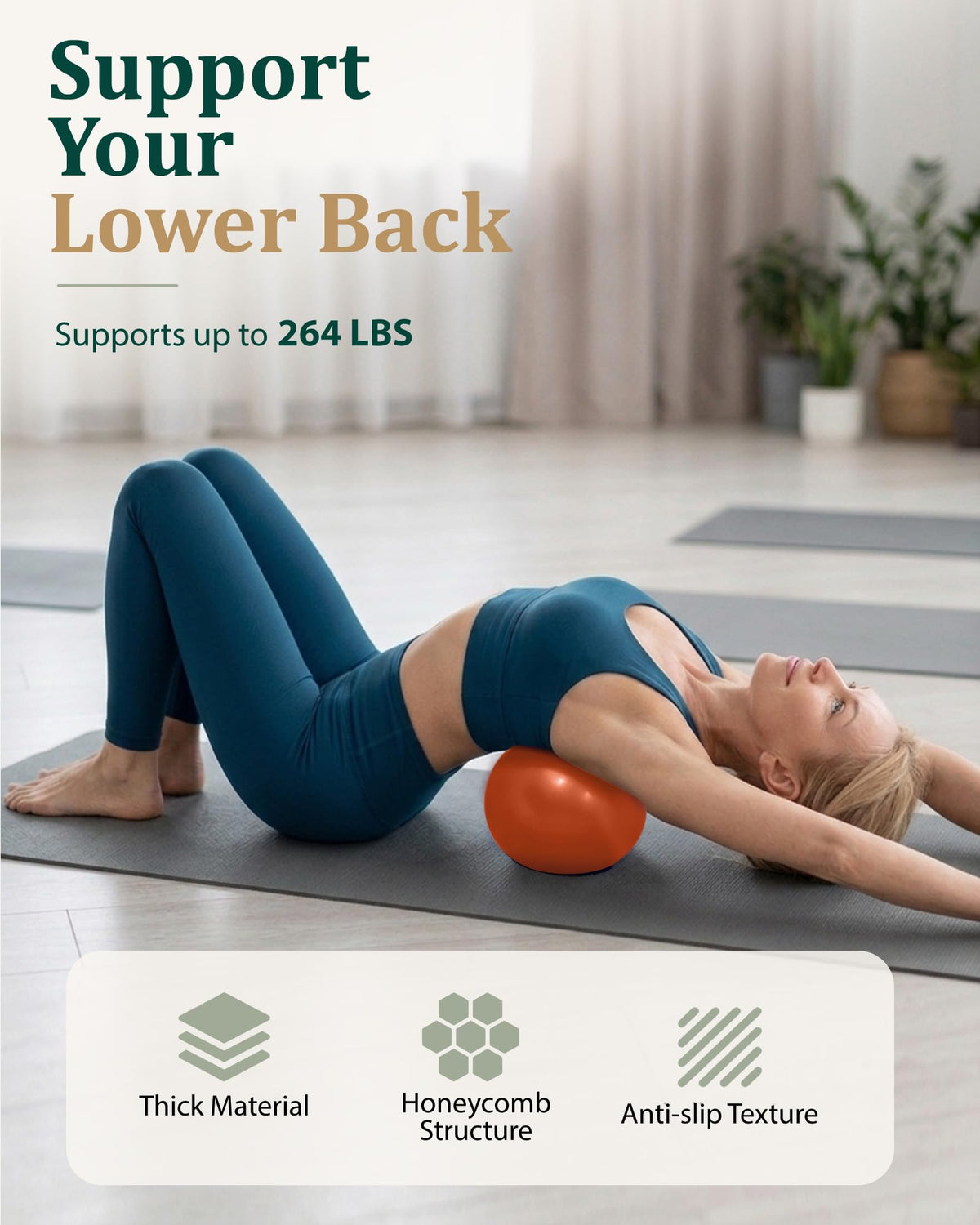 9 Inch Pilates Ball with Inflation Straw, Small Exercise Yoga Ball