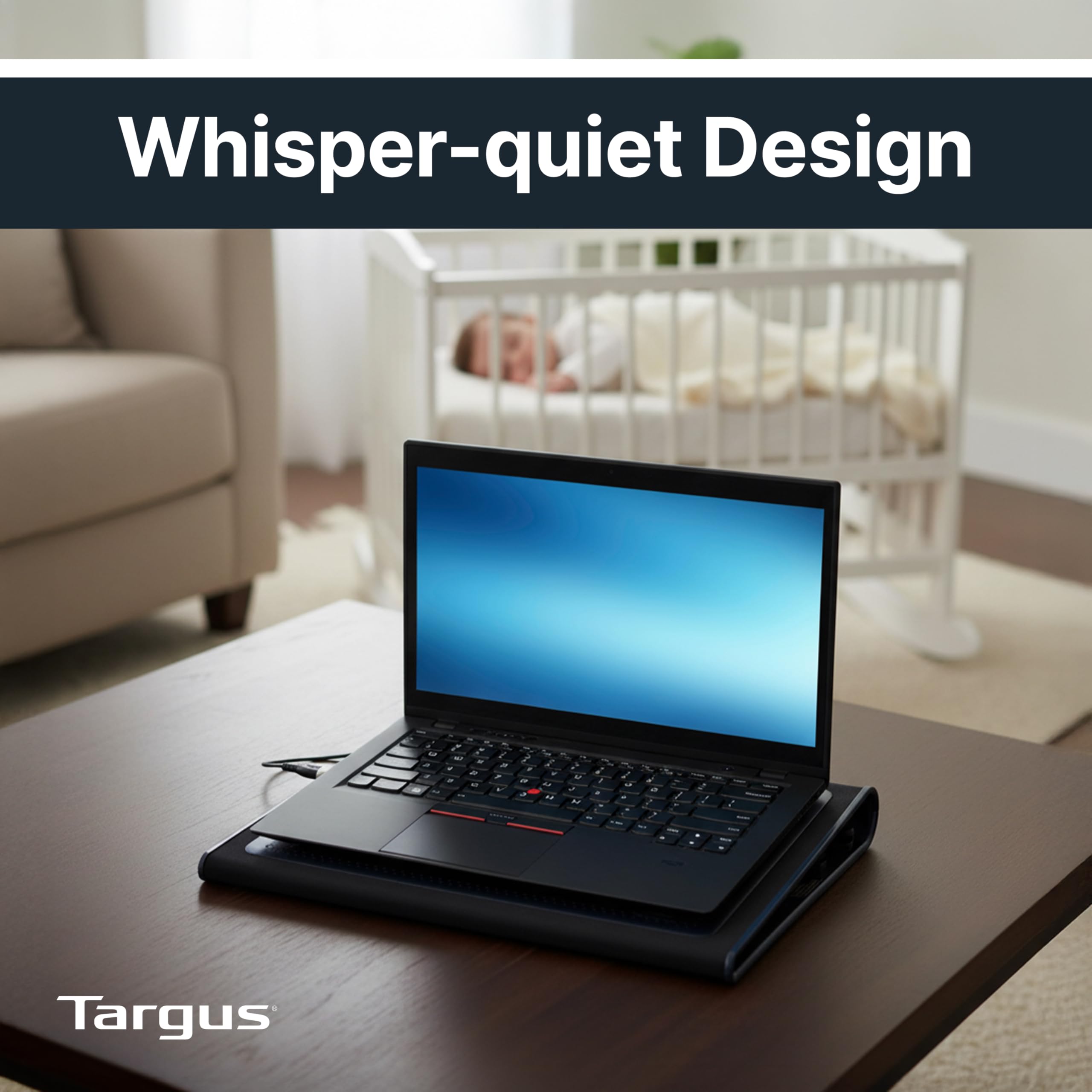 17 Inch Dual Fan Lap Chill Mat - Soft Neoprene Laptop Cooling Pad for Heat Protection, Fits Most 17" Laptops and Smaller - USB-A Connected Dual Fans for Heat Dispersion