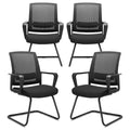 4 Pack, Office Guest Chair with Lumbar Support and Mid Back Mesh Space Air Grid Series for Reception Conference Room