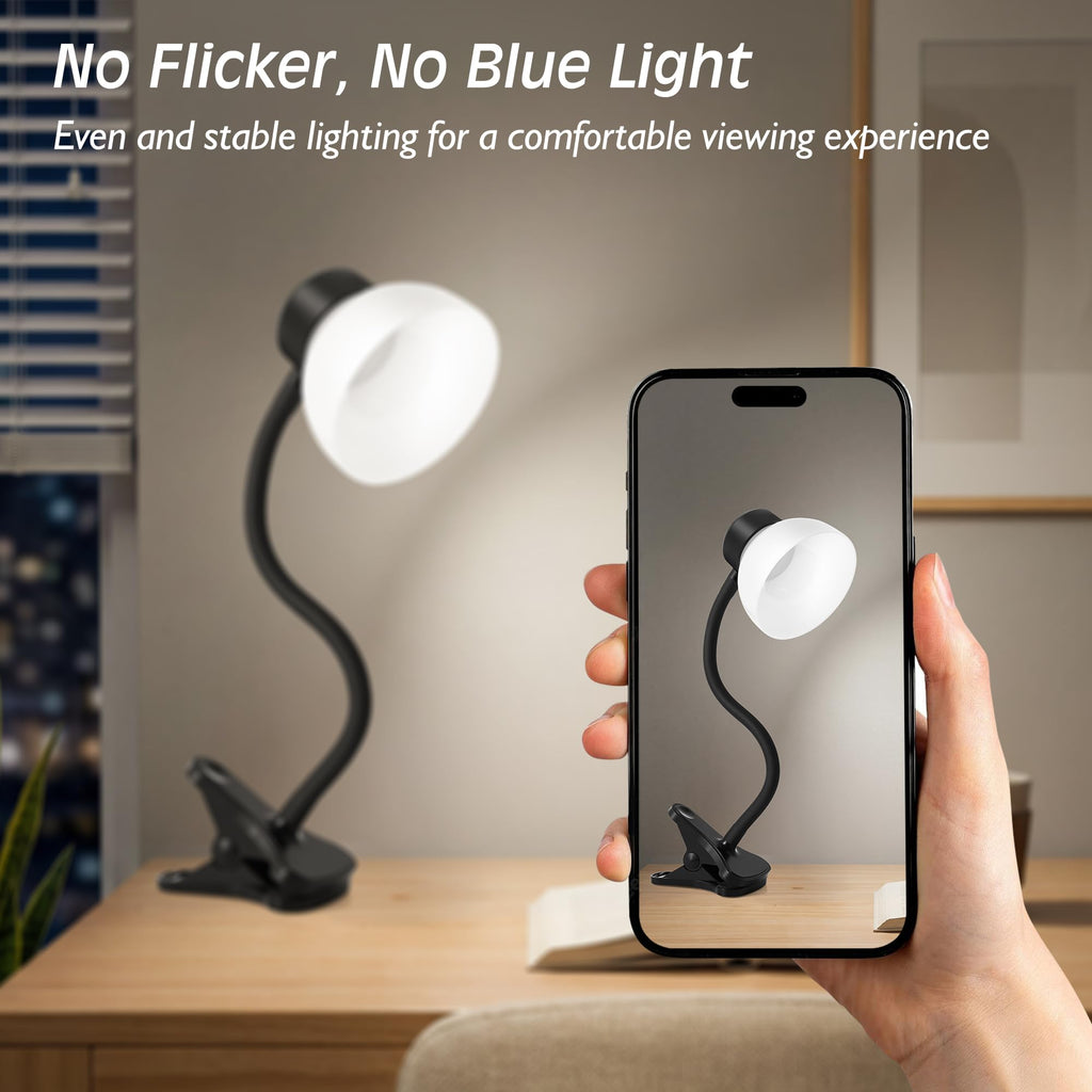 Desk Lamps for Home Office,Small LED Reading Lamp,5000K Eye-Care Desk Light