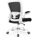 Office Chair, Ergonomic Desk Chair Breathable Mesh Chairs Adjustable High Back Lumbar Support Flip-up Armrests, Executive Rolling Swivel Comfy Computer Chairs Home Office White