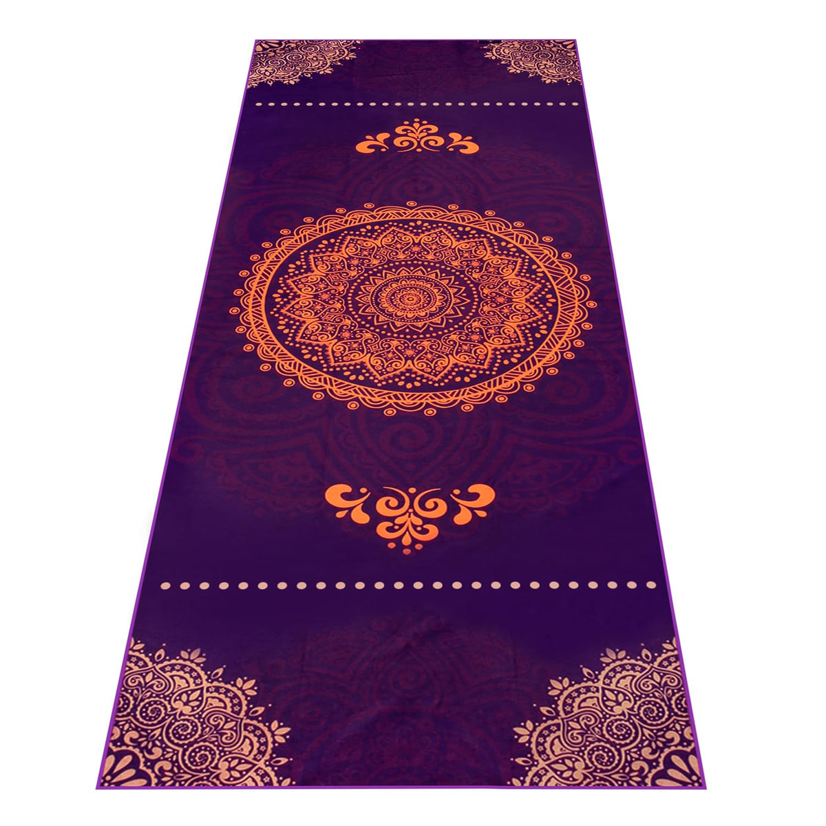 Non Slip Hot Yoga Towel, 100% Microfiber Non Slip Yoga Mat Towel for Hot Yoga, Pilates and Fitness, Exclusive Corner Pockets Design + Free Spray Bottle