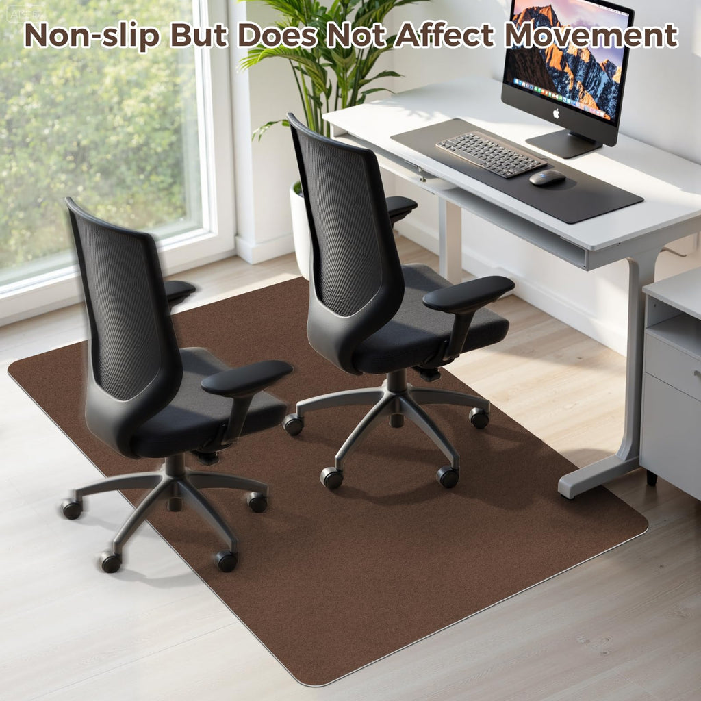 Office Chair Mat,Hard Floor Chair Mat Suitable for Hardwood and Tile Floors,Large Non-Slip Floor Protection Mat,Does Not Pill,Coffee(36"x48")
