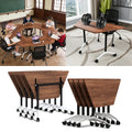 Folding Conference Table, 4 Pack Modern Flip Top Mobile Training Tables