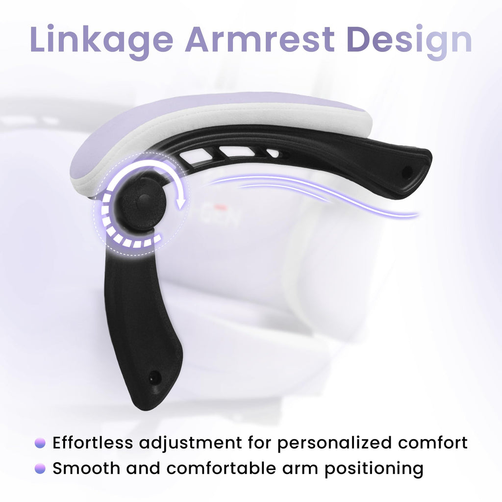 Gaming Chair with Footrest Lumbar Support for Home Office High Back Recliner Height Adjustable Ergonomic Comfy Fabric Computer Desk Chair (Purple)