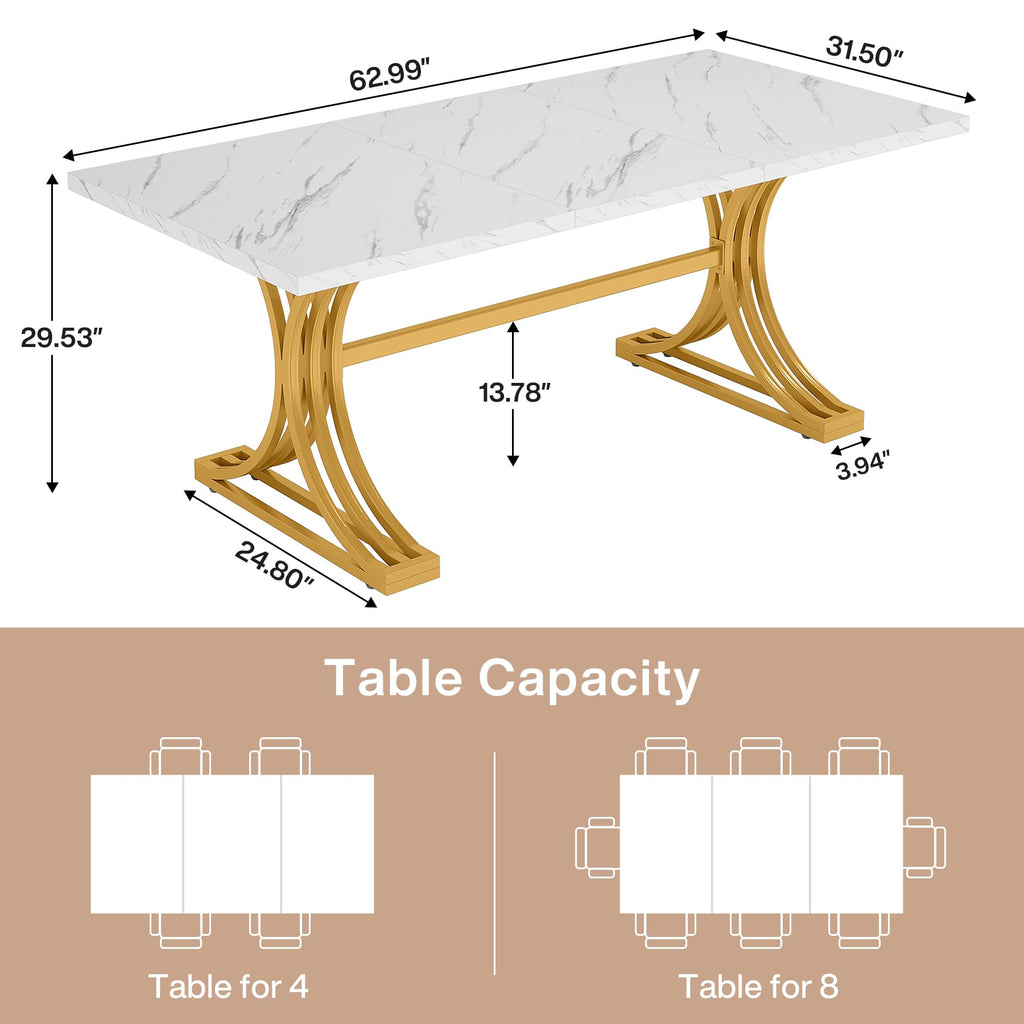 5FT Small Conference Table for 4 to 6, Modern Meeting Table with Strong Metal Frame for Office Meeting Conference Room