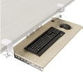Keyboard Tray Under Desk Pull Out with Extra Sturdy C Clamp Mount System, 27.3 (32.5 inch Including Clamps) x 11 Inch Slide-Out Platform Computer Drawer for Typing Grain