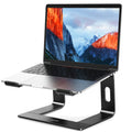 Aluminum Laptop Stand, Ergonomic Detachable Computer Stand, Notebook Riser, Laptop Mount Compatible with Air, Pro, Dell, HP, Lenovo More 10-15.6" Laptops, Black