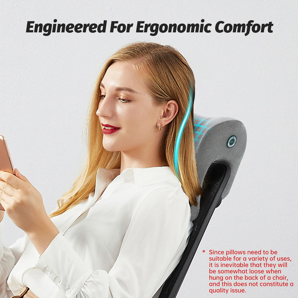 Headrest Office Chair Neck Pillow Ergonomic Memory Foam Desk Pillow for Napping - Multifunctional Comfort for Adult Workstations,Neck Support Pillow Chair for Car, Office, Gaming