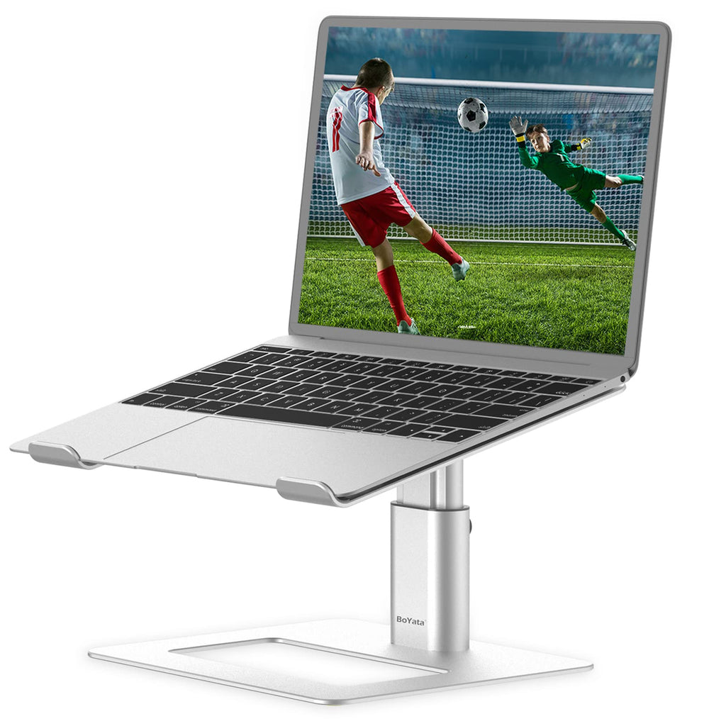 Laptop Stand, Ergonomic Aluminum Height Adjustable Computer Stand Laptop Riser Holder for Desk, Compatible with MacBook Pro/Air, Dell, Lenovo, HP, Samsung, More Laptops 11-17"
