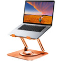Laptop Stand for Desk, Adjustable Computer Stand with 360° Rotating Base, Ergonomic Laptop Riser for Collaborative Work, Foldable & Portable Laptop Stand, fits for All 10-16" Laptops
