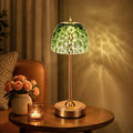 Cordless Glass Table Lamp, 5200mAh Small Rechargeable Touch Lamp