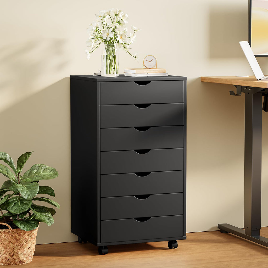 7 Drawer Wooden Dresser, Storage Cabinets, Room Organization