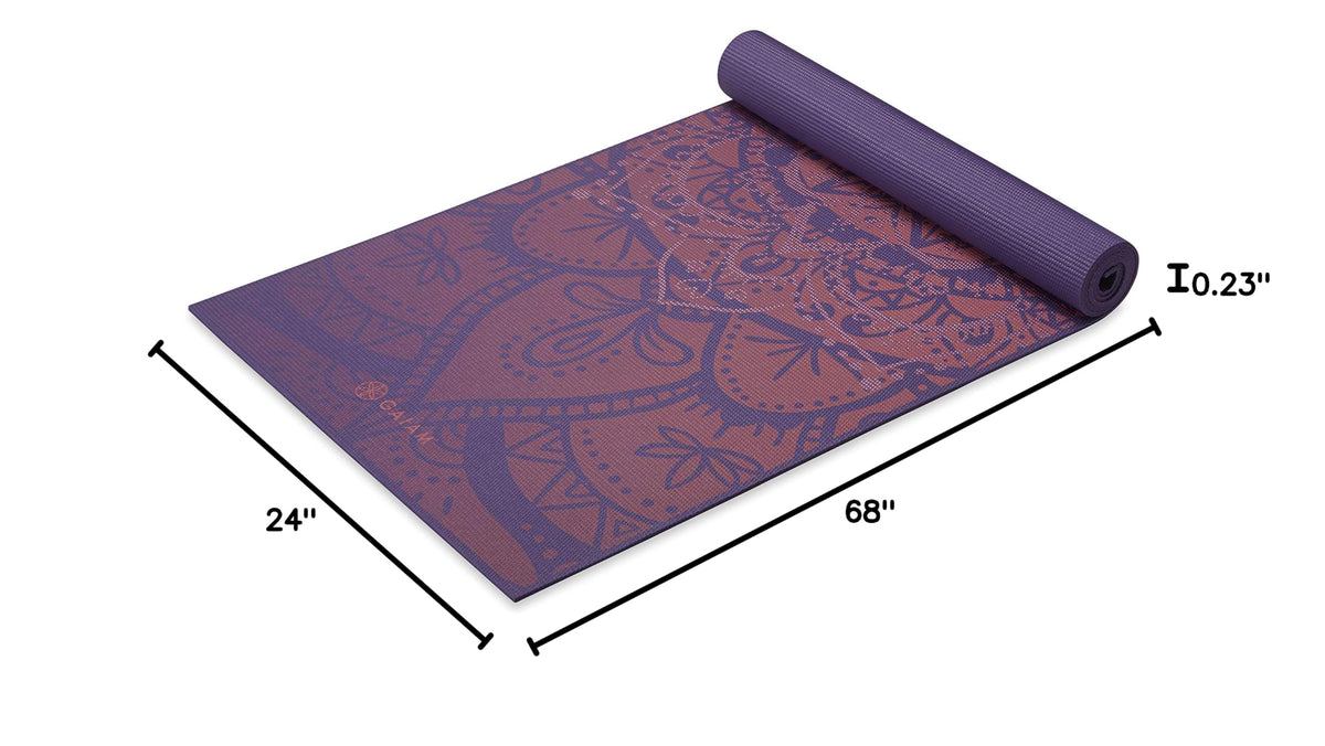 Premium Yoga Mat, 6mm Thick Print Mat (Athenian Rose)