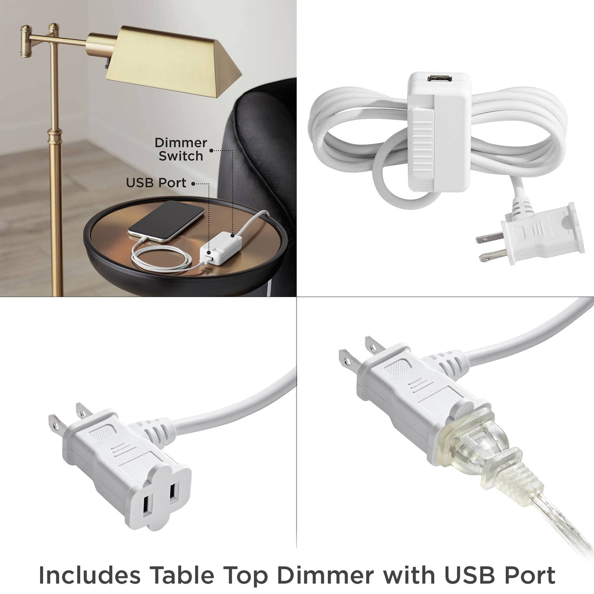 Bronze Boom Arc 69" Tall Floor Lamp with USB Dimmer