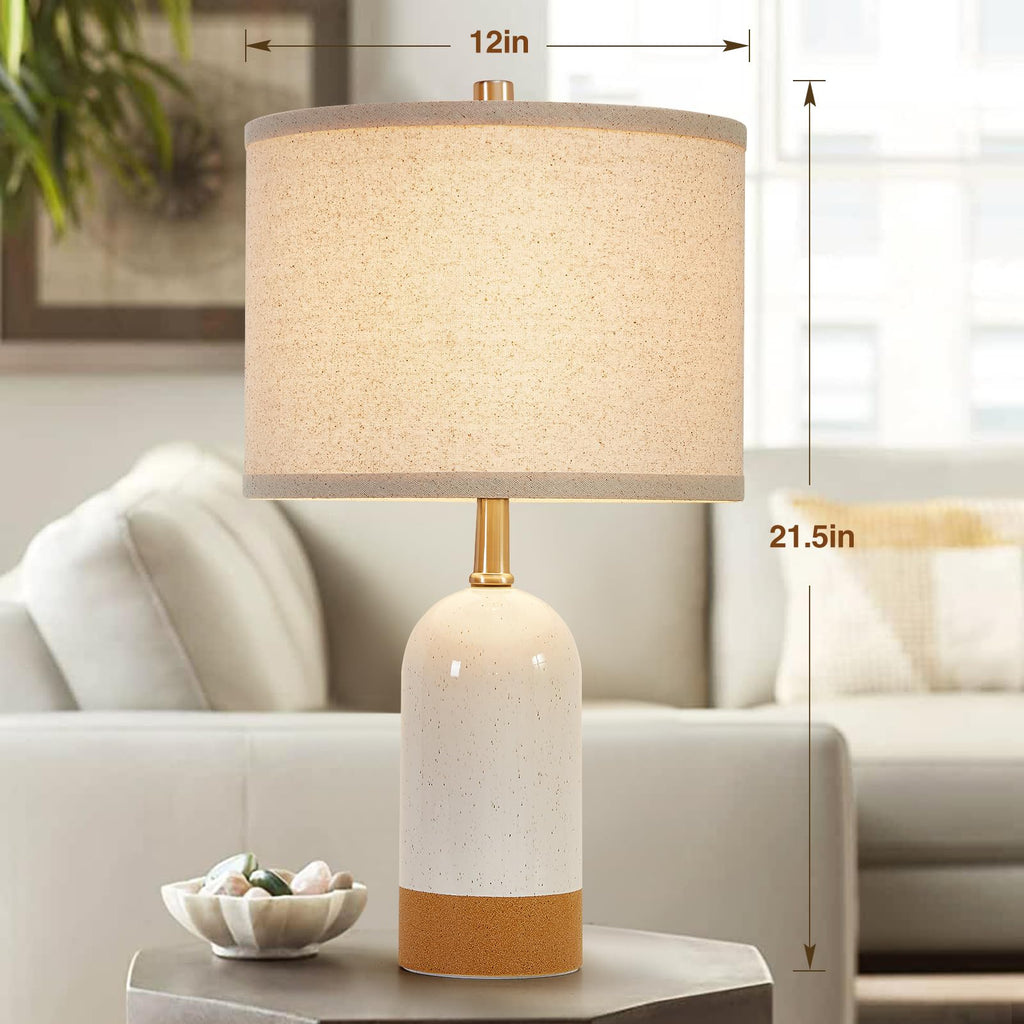 Table Lamps Set of 2, Bedside Table Lamp for Bedroom Living Room
