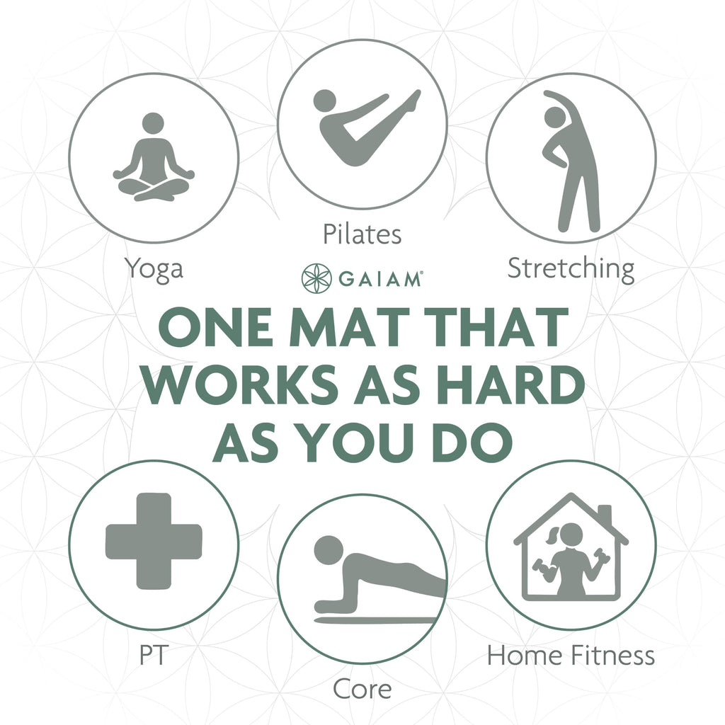 Essentials Thick Yoga Mat with Easy-Cinch Strap (Green, 10mm)