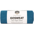 GoSweat Microfiber Hand Towel, Absorbent Suede Yoga Towel for Hot Yoga, Bikram, Pilates & Gym, Evening Blue, 16 x 26.5 Inches
