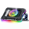 RGB Laptop Cooling Pad with 5.5" Turbo Fan, Rapid Cooling for 15.6-19.3" Laptops, Variable Speed Control, 7 Adjustable Heights - K1 5V RGB
