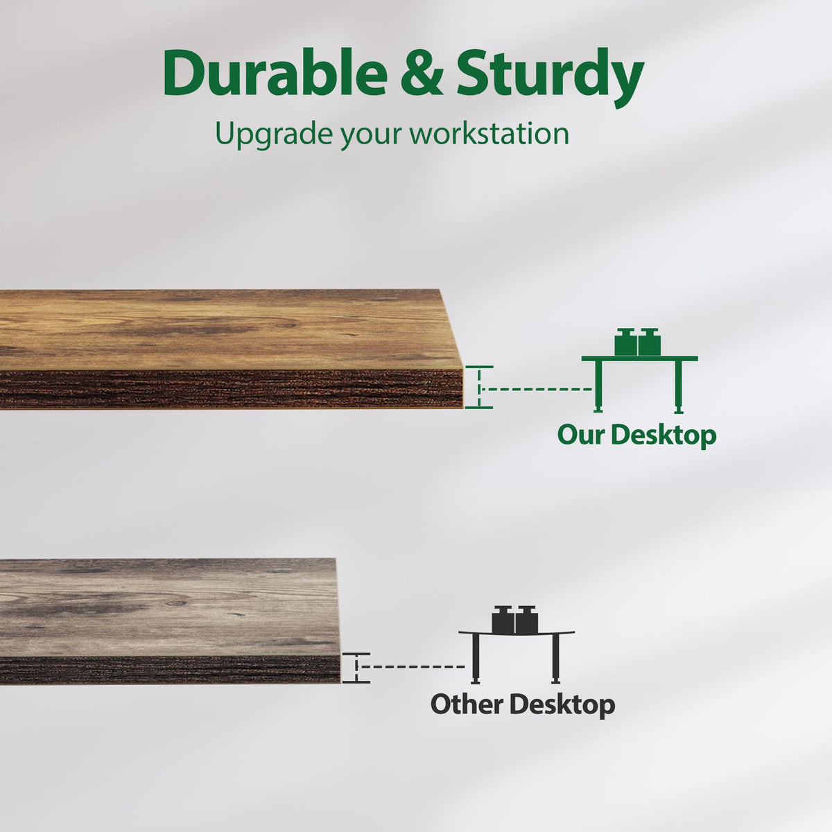 71*32 Inch Height Adjustable Electric Standing Desk, Rustic Brown